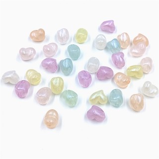 Set 10 hạt acrylic trái tim / ngôi sao / macaron dạ quang làm trang sức thủ công