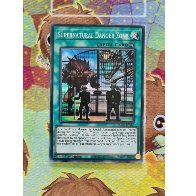 Thẻ Bài Yugioh Spell Supernatural Danger Zone - BODE-EN067 - Super