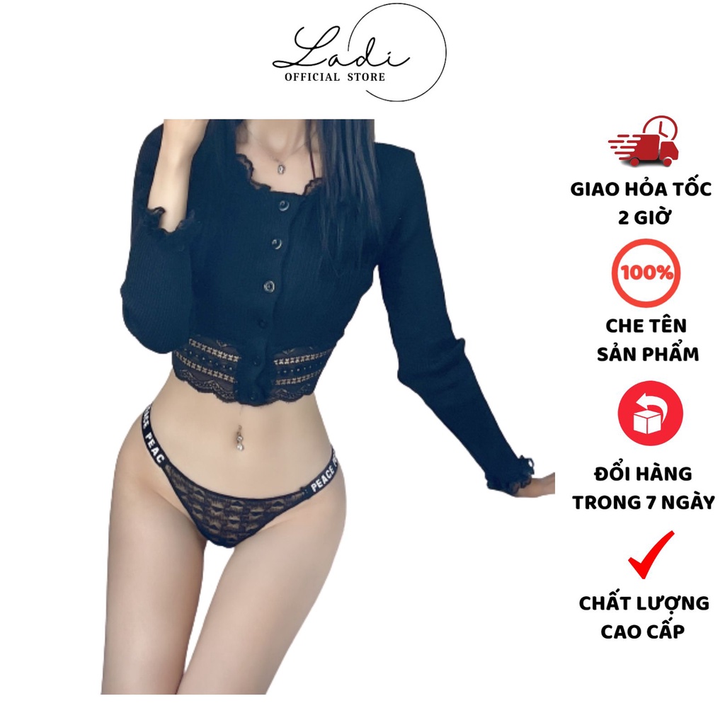 Quần Lót Ren Nữ LADI Thiết Kế Ren Tim Cao Cấp Mềm Mại Thoáng Mát MÃ 8010