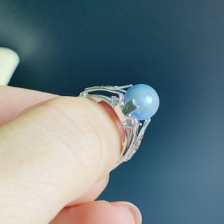 Nhẫn khắc silver pearl Hàng Si Nhật