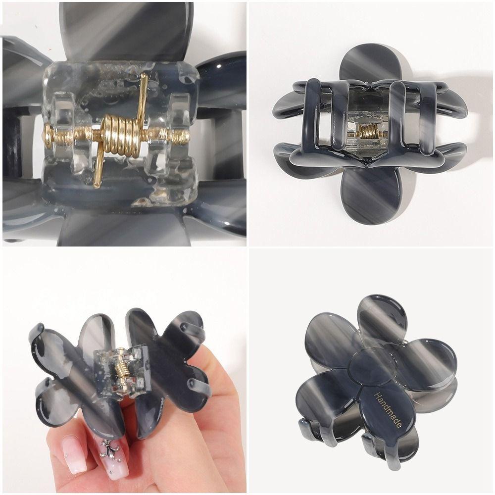 Kẹp Tóc Càng Cua Nhỏ Hình Cá Mập Axit Acetic Hình Học Sáng Tạo Cho Nữ