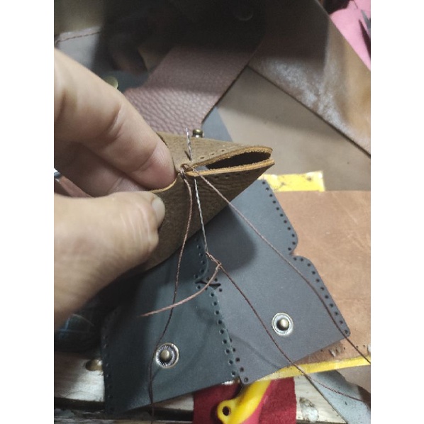 Phôi bao da zippo về tự khâu handmade