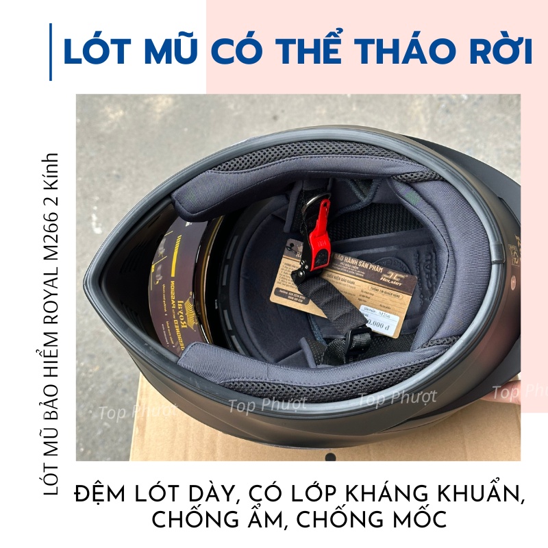 Mũ bảo hiểm Fullface 2 kính Royal M266 chính hãng cao cấp
