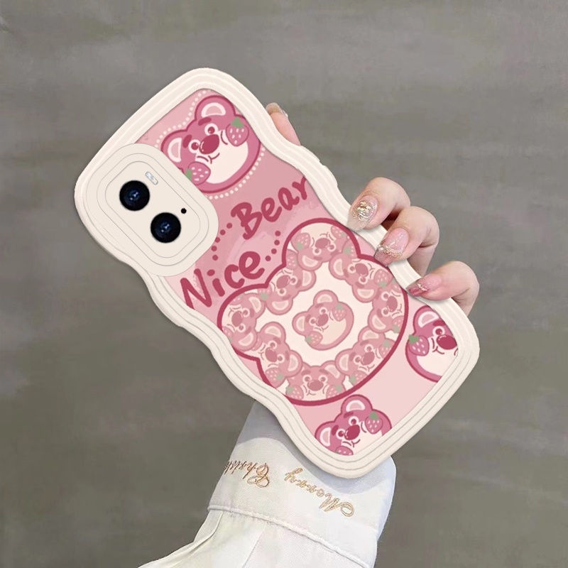 Ốp Điện Thoại silicone Mềm Chống Rơi In Hình Gấu Dâu Tây Xinh Xắn Cho OPPO A76 4G A36 4G