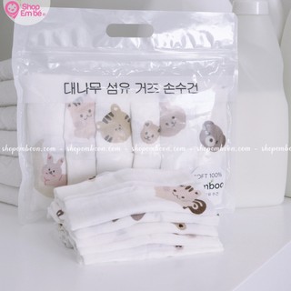 Set 6 Khăn Mặt Aden Sợi Tre 100%