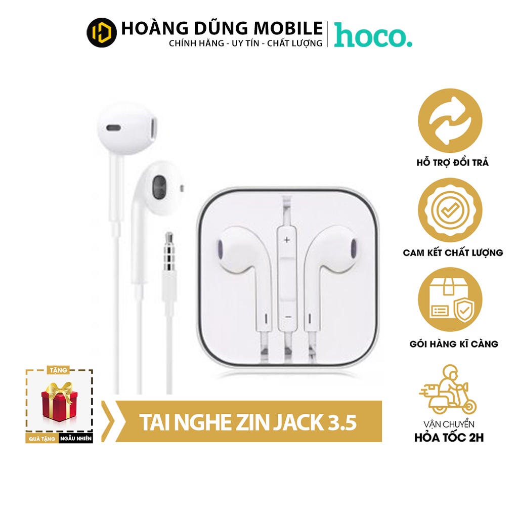 Tai nghe hoco nhét tai có dây jack 3.5mm đa năng dành cho IOS & Androi dài 1,2m - hoangdungmobile.official
