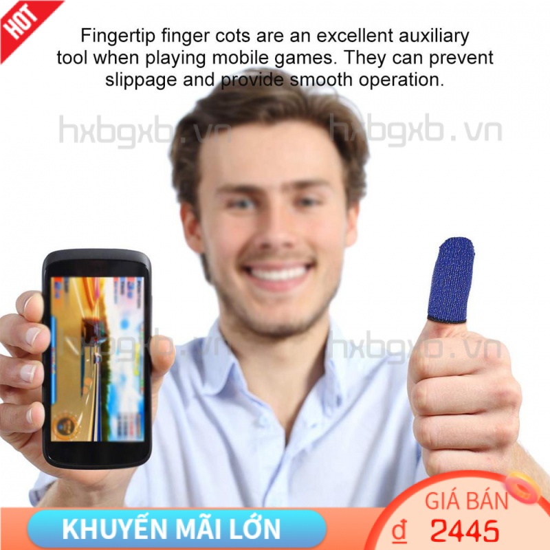 Set 2 Găng Tay Chơi Game Bằng Nilon Co Giãn Chống Trượt Chống Mồ Hôi Có Thể Chạm Màn Hình Cảm Ứng