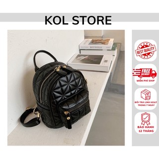 Balo nữ thời trang, balo mini ô trám da mềm siêu xinh KOL16