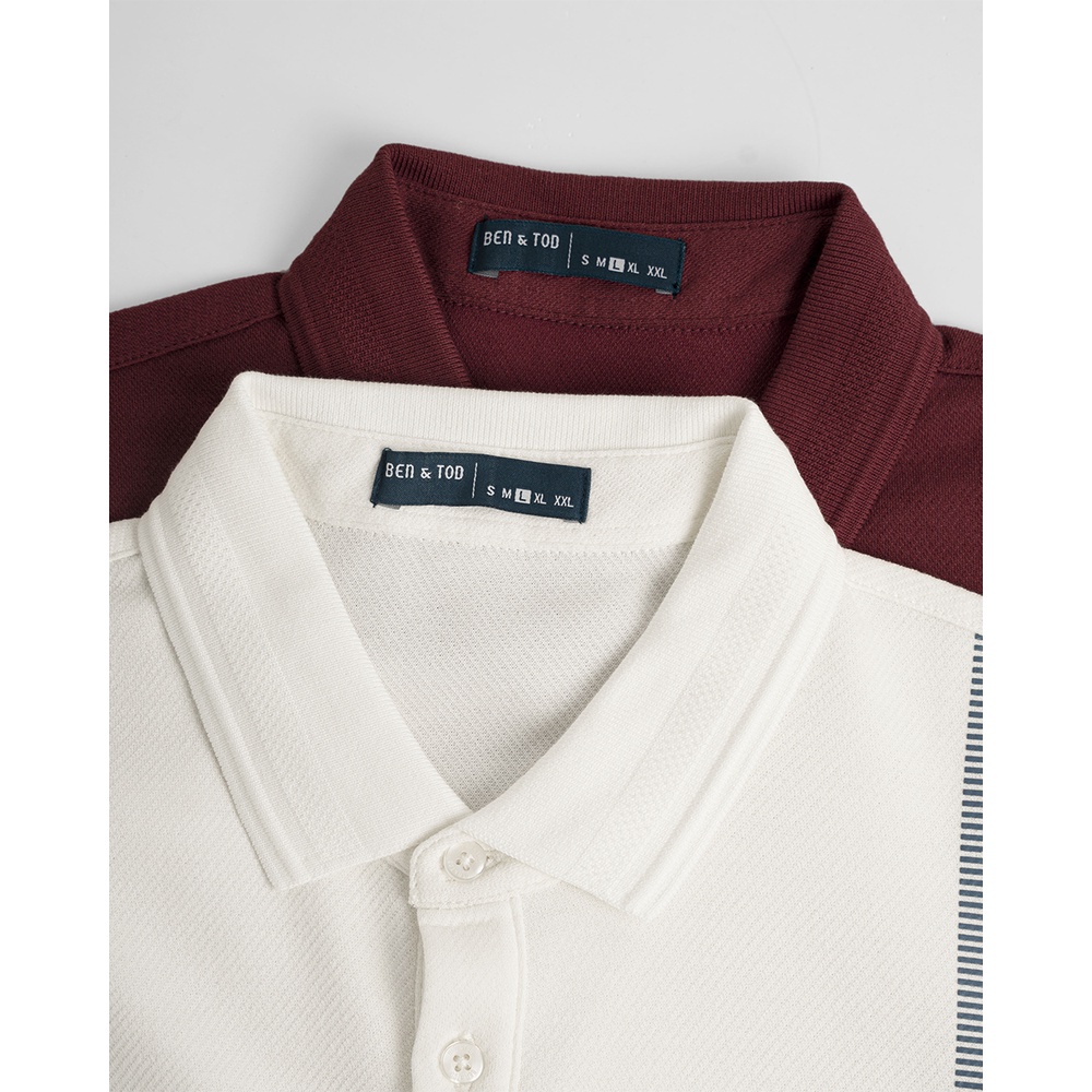 Áo polo nam BEN & TOD R1300BB147 vải thun cotton 100%, nam tính, chỉn chu, sang trọng, thanh lịch OUTLET 259