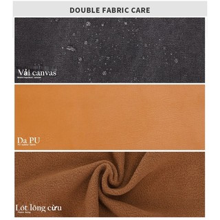 Túi đựng máy ảnh vải Canvas phối da.