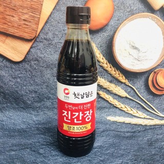 Nước tương Daesang Hàn Quốc (500ml) - [청정원]  두번달여 더진한 진간장