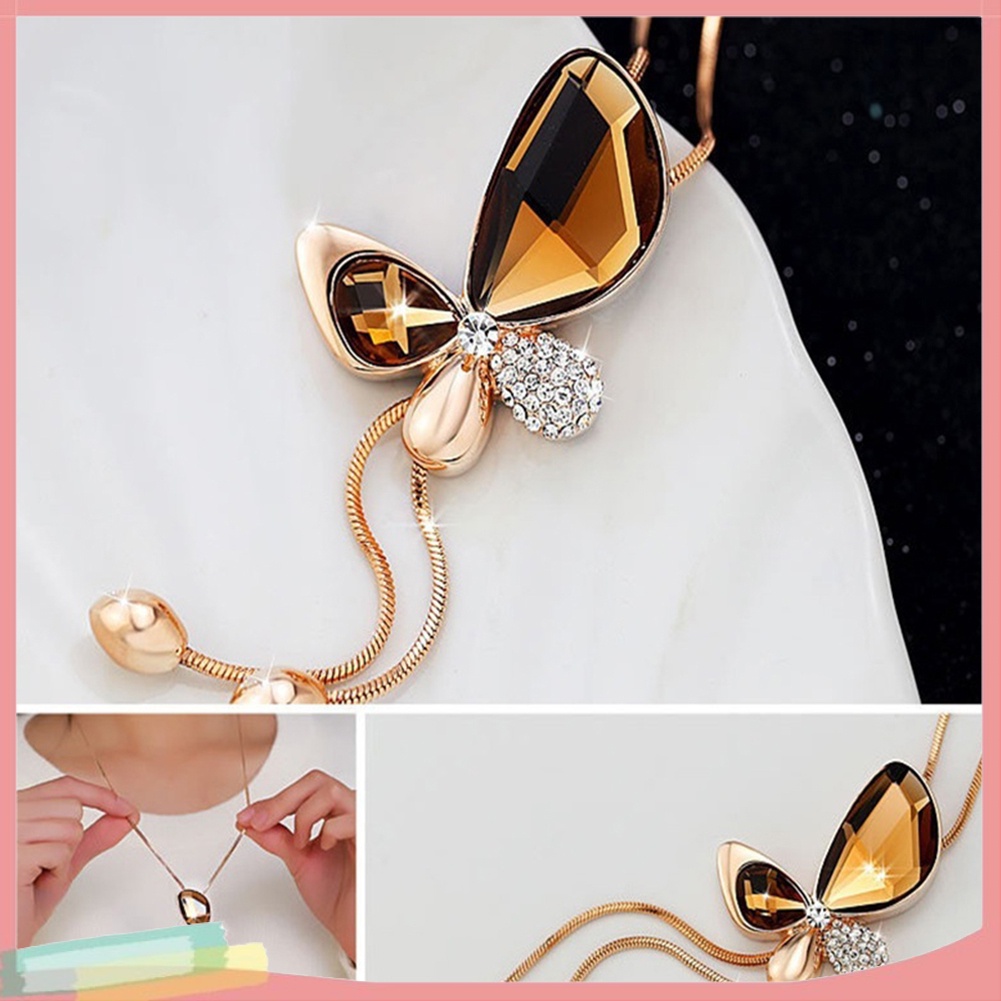 Vòng Cổ Mặt Bướm Đính Đá Thời Trang