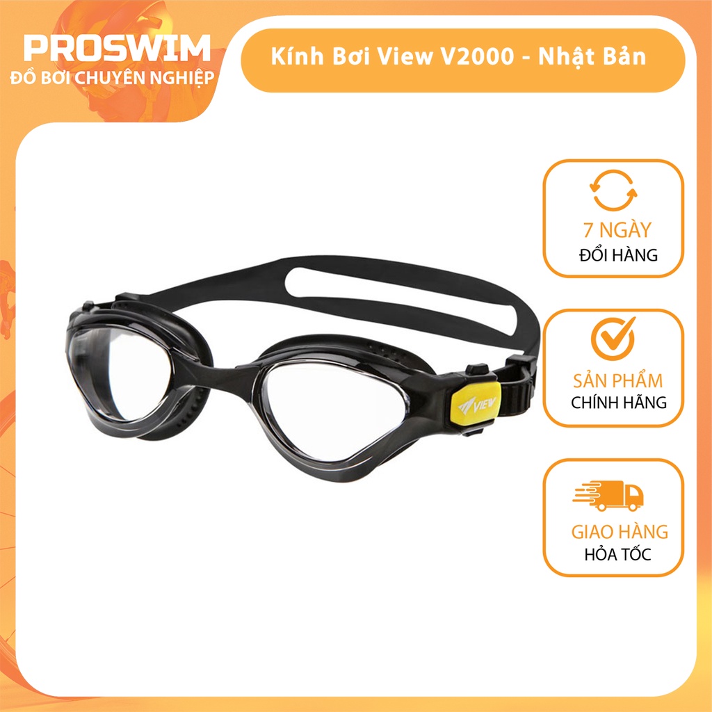 Kính Bơi View V2000SA V2000 ASA Delfina Công Nghệ Siêu Antifog SWIPE Dòng Góc Rộng Màu Mắt Trắng Màu Trung Thực Nhất