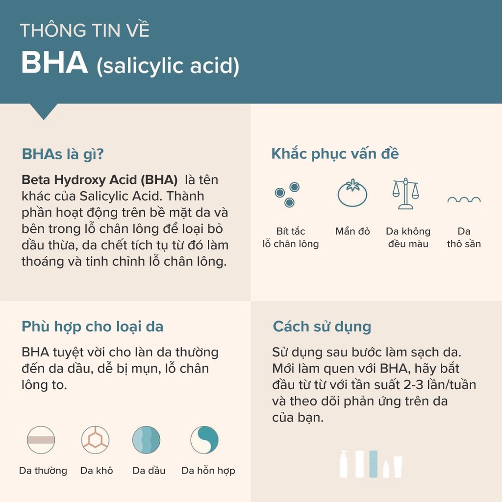 Combo: BHA + Niacinamide Bộ Đôi Nâng Cao Cải Thiện Thu Nhỏ Lỗ Chân Lông, Ngăn Ngừa Mụn Và Sáng Da