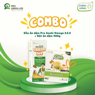 Combo bột ăn dặm Mabu 400g, dầu ăn dặm PRO Sachi 100ml