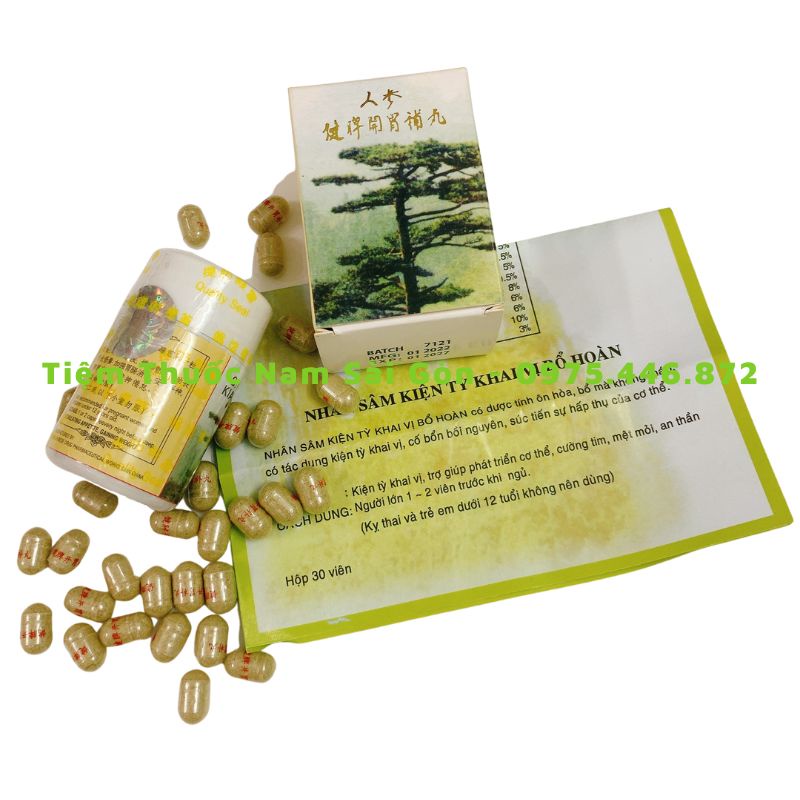 Kiện Tỳ Hoàn Cây Thông - Ginseng Kianpi Pil - Nhân sâm Kiện tỳ Hộp 30 viên