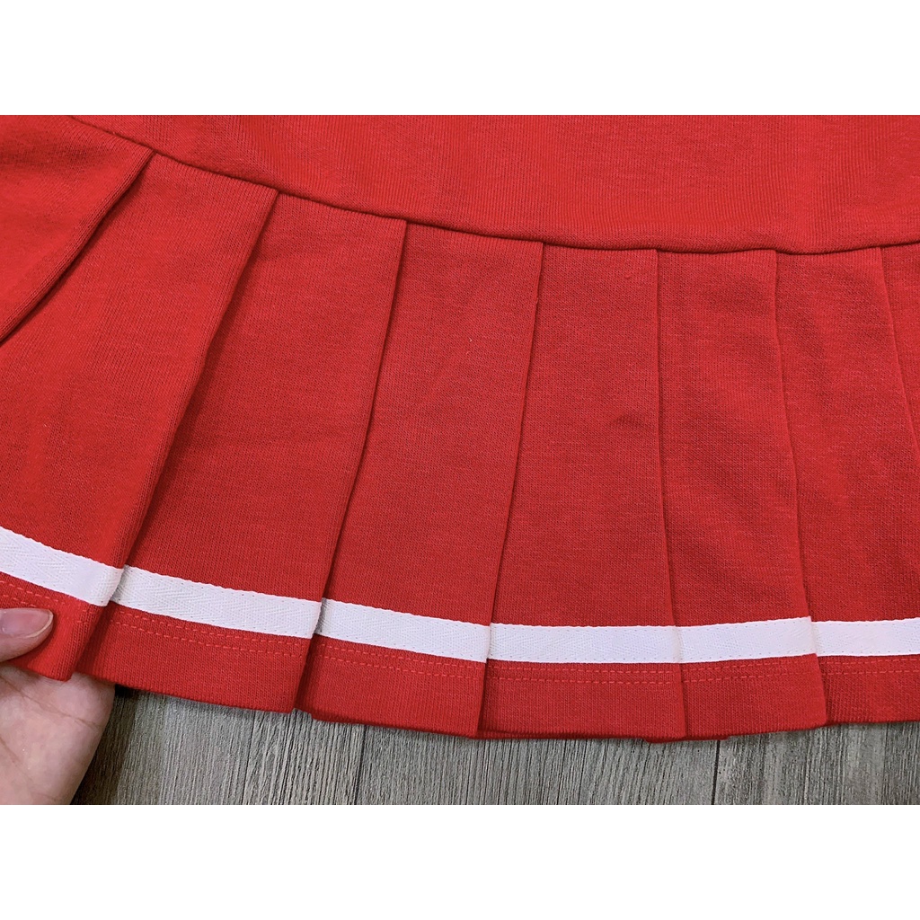 Váy nỉ da cá thêu hình thỏ cho bé gái VMI006