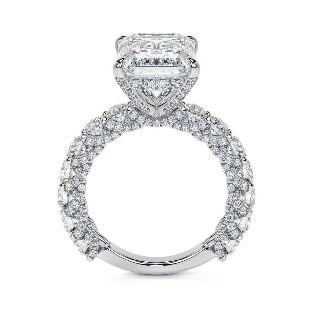 Nhẫn Đính Đá Zircon Hình Chữ Nhật Phong Cách Âu Mỹ Thời Trang Cho Nữ