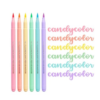 Set 6 Bút Màu Highlight Bút Lông Đầu Mềm Bảo Vệ Mắt Yala