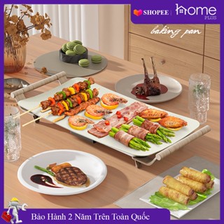 Bếp nướng điện vân đá đa năng với thiết kế mặt nướng kết cấu 6 lớp chống dính tuyệt đối. Bảo hành 2 năm trên toàn quốc.