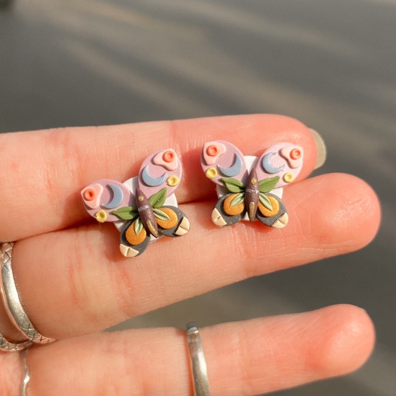 Khuyên tai đất sét nung Polymer Clay