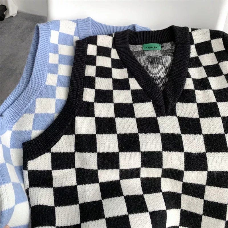 Áo Gile Caro Đen Unisex
