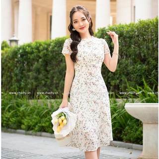 Đầm trắng cổ nơ CHACHY CC67