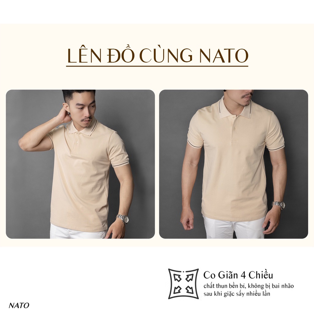 Áo Thun Polo Nam MAN Vải Cotton Cá Sấu Cao Cấp Basic Đẹp Tay Ngắn Có Cổ Màu Trắng Đen Xanh Navy Đỏ Trơn Họa Tiết NATO