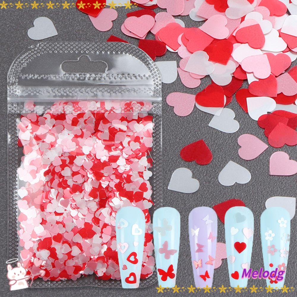 1 Túi Kim Sa Hình Trái Tim / Bướm / MELODG Trang Trí Móng Tay Nghệ Thuật DIY