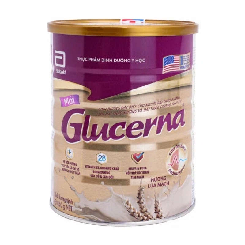 Glucerna lúa mạch 850g tốt cho sức khoẻ
