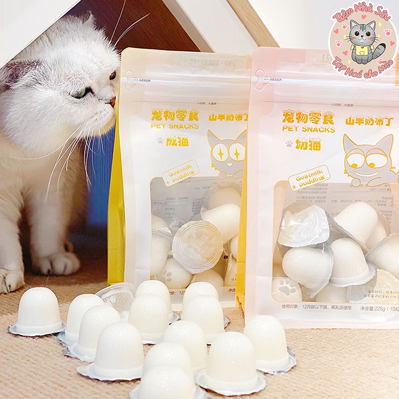 Pudding Thạch Sữa Dê Bổ Sung Canxi Cho Mèo  - Tiệm Nhà Sâu