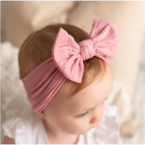 Băng đô trẻ em băng đô cho bé gái vải mềm xoắn, tuban cho bé gái 1 tuổi, 2,3,4,5,6,.7 tuổi