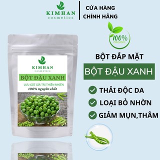 Bột đắp mặt nạ đậu xanh KIMHAN nguyên chất,mask thiên nhiên tẩy tế bào chết 100% thiên nhiên, làm sạch da