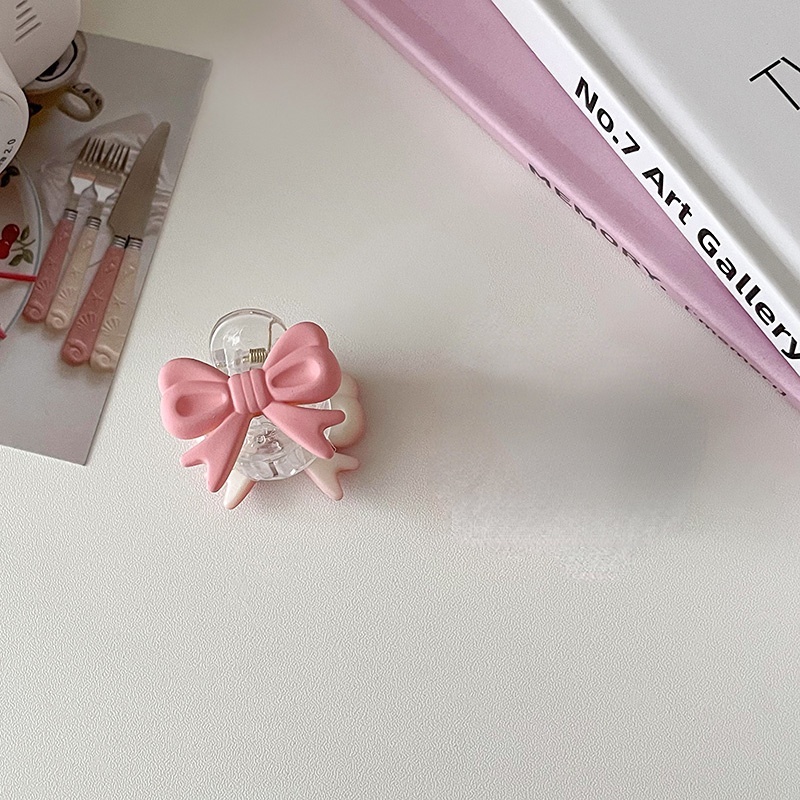 Kẹp Tóc Hình Nơ Màu Hồng Dễ Thương Thời Trang