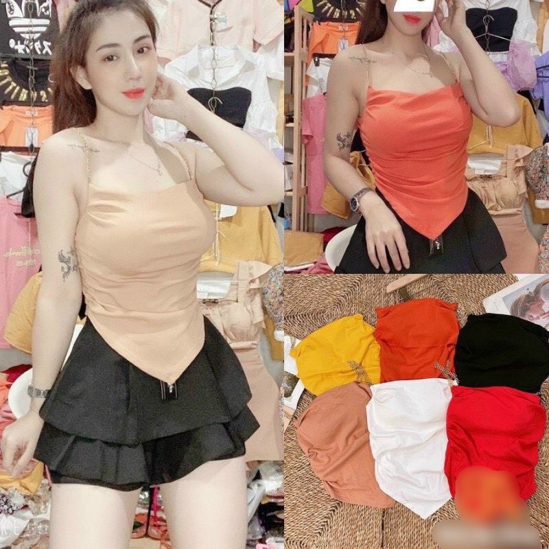 ÁO DÂY XÍCH NHÚN TÀ BẦU CÓ MÚT NGỰC VẢI BORÍP CO GIÃN LOẠI 1 HÀNG ĐẸPlyie