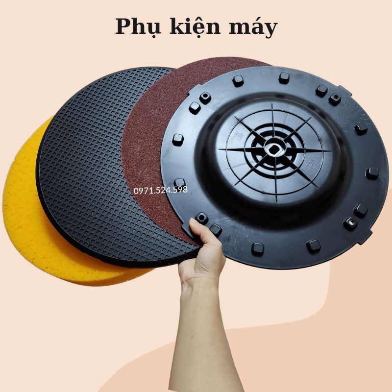 Phụ kiện máy xoa vữa,xoa hồ, trát tường, đầy đủ đế nhựa đen, đế xốp, đế giấy nhám, đế liền máy