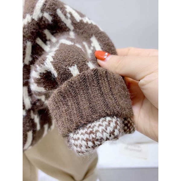 Áo len NY có lót bông cực ấm cho bé