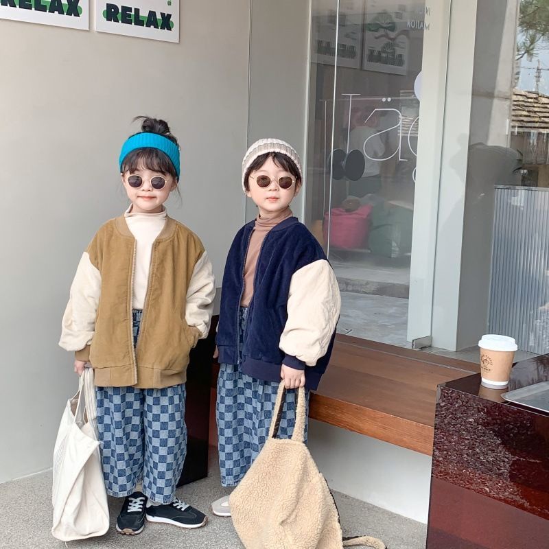 Áo Khoác Bóng Chày Dáng Vừa Dày Dặn Thời Trang Thu Đông Cho Bé Trai