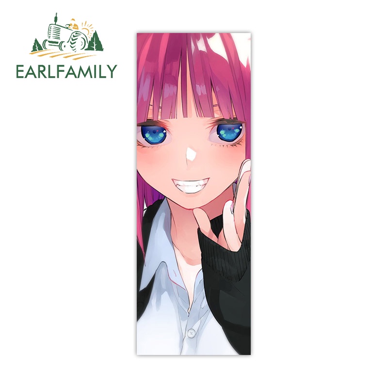 Earlfamily Hình Dán Hoạt Họa Chống Thấm Nước 13Cmx4.6Cm Trang Trí Thân Xe / Cửa Sổ Xe Hơi