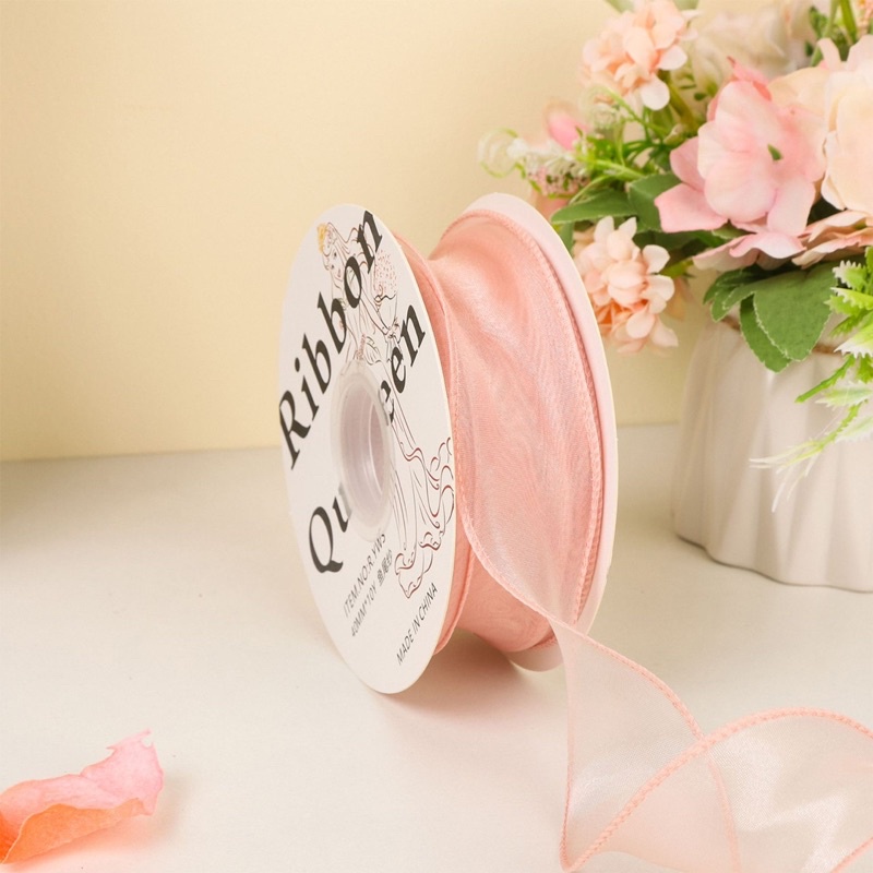 Cuộn ruy băng voan viền sóng  4cm, dài 10m