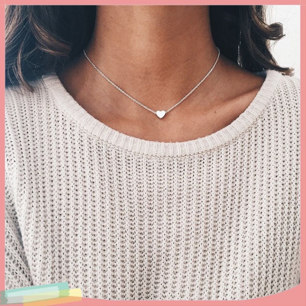 Dây chuyền trang trí mặt hình trái tim thời trang cho nữ