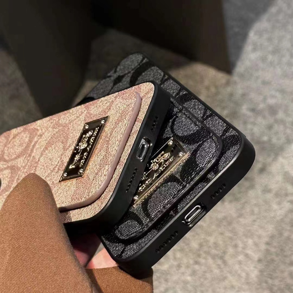 Ốp Điện Thoại Da Cao Cấp Có Ngăn Đựng Thẻ Phong Cách Âu Mỹ Cho iphone 14 13 12 pro max xr 7p