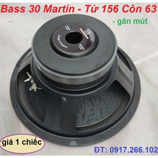 Loa bass 30 gân mút martin - từ 156 coil 63mm khung sắt - loa 3 tấc - giá 1 chiếc