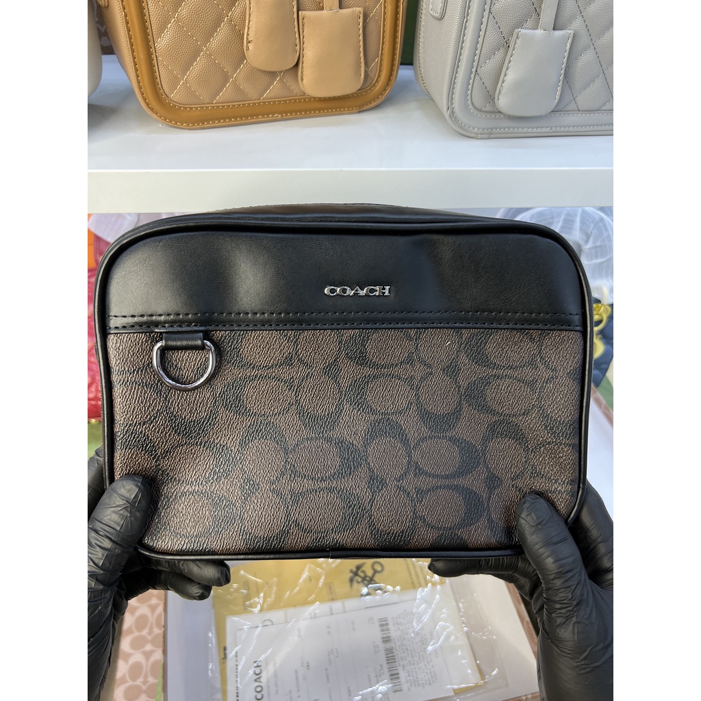 Túi đeo chéo nam da Coa-ch, chống nước chống trầy. Fullbox!