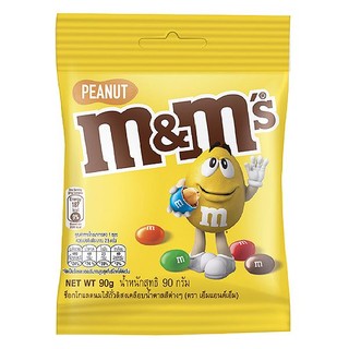 Kẹo socola m&m's peanut 90g, socola nhân đậu phộng m&m's gói 90g