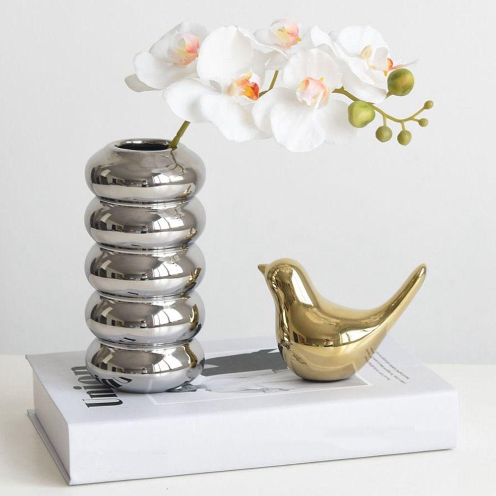 Đồ trang trí Chim DARNELL Bằng Gốm Mạ Điện Dễ Thương Vui Nhộn Để Bàn Trang Trí Phòng Khách