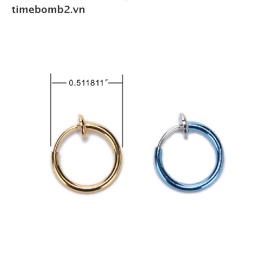 Bộ 2 Khuyên Xỏ Mũi / Môi / Tai / Cơ Thể Phong Cách Punk Thời Trang