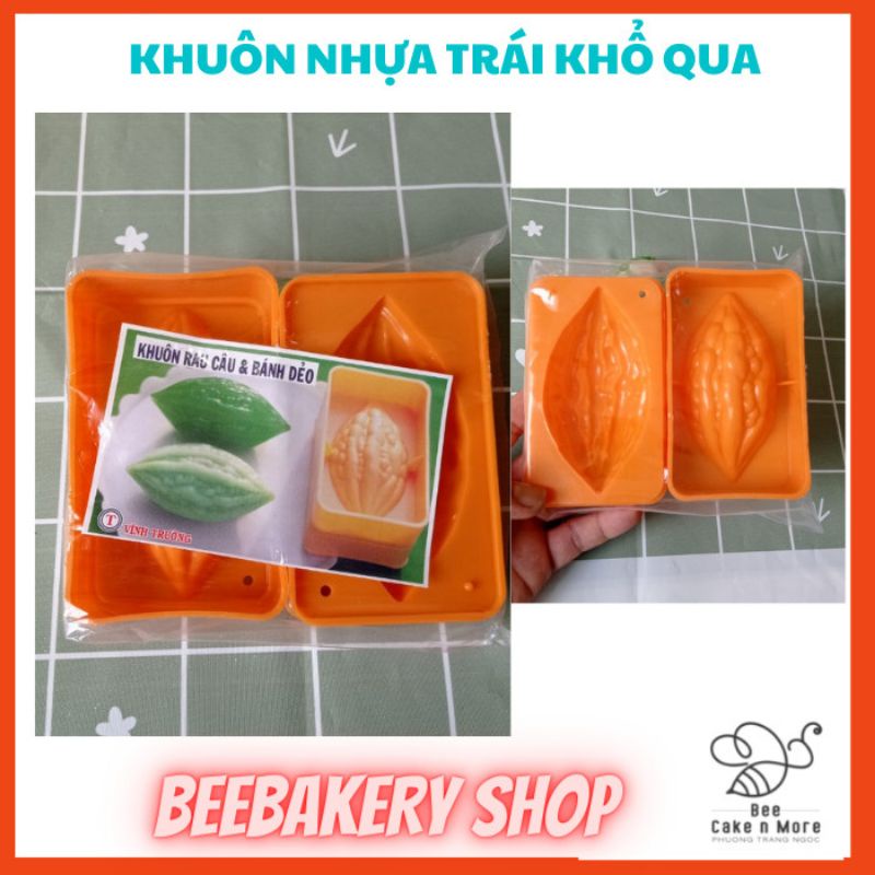 Khuôn nhựa 3D rau câu, bánh dẻo hình Trái Khổ Qua, Khuôn trái mướp đắng