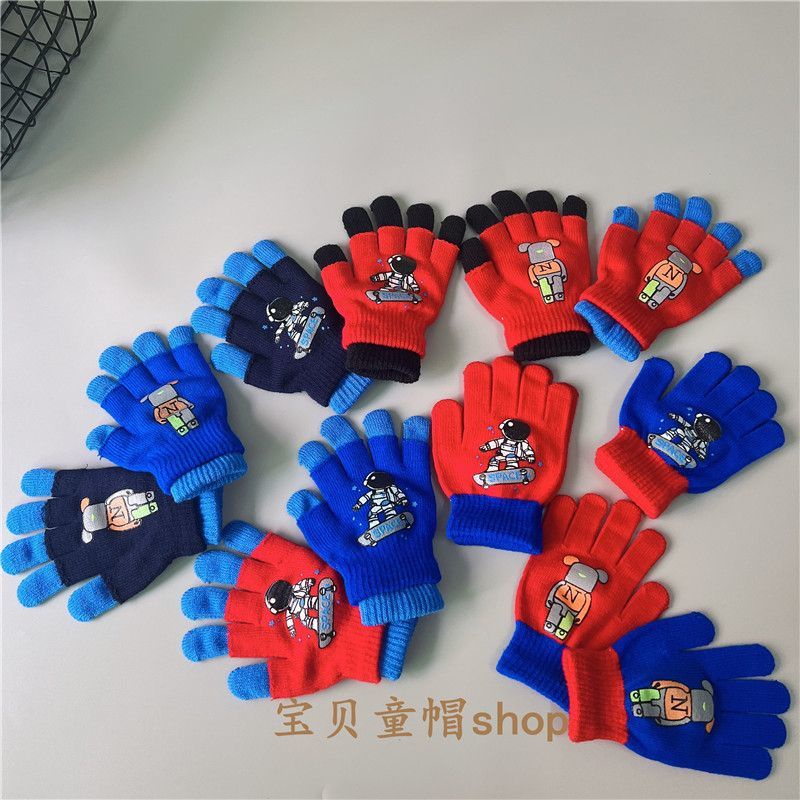 Găng Tay Năm Ngón Giữ Ấm Mùa Đông Dễ Thương Cho Bé