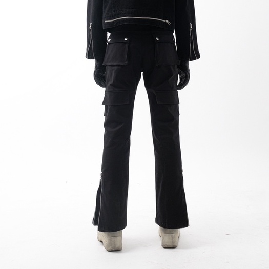 Quần dài Dimoir Multi-Pocket Zipper Flared Pants Black